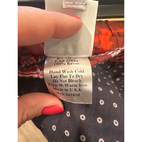 Boho hippie Ivy Jane women made USA rayon pants small NWT multi color - Picture 7 of 7